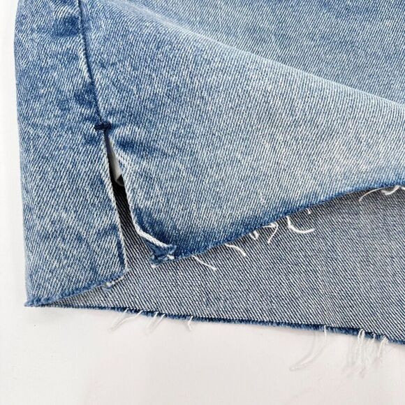 Abercrombie & Fitch Hi Rise Mom Denim Cut offs Shorts Womens Size 18 PRIDE Heart - Picture 5 of 8